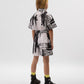 Gulliver Black and White Jumpsuit for Girls - Mini