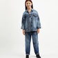 Gulliver Light Blue Denim Jacket for Girl Junior-Hot Heart