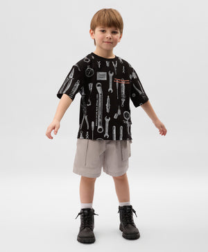 Gulliver Dark Gray Short Sleeve T-Shirt for Boys - Mini