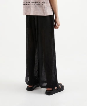 Gulliver Black Semi-Transparent Palazzo Pants for Girl Junior-Ballet