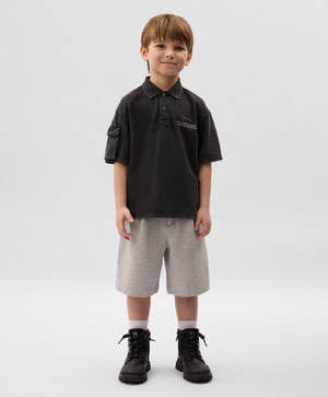 Gulliver Gray Short Sleeve Polo for Boys - Mini