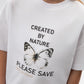 Gulliver White Short Sleeve T-shirt for girls made of organic cotton