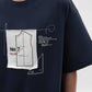 Gulliver Blue oversized T-shirt for boys with decorative elements