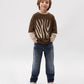 Gulliver Brown long sleeve top for boys with layered-look effect