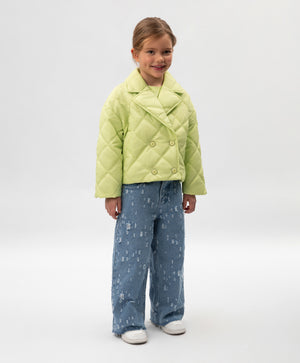 Gulliver Light Green Demi-Season Jacket for Girls - Mini