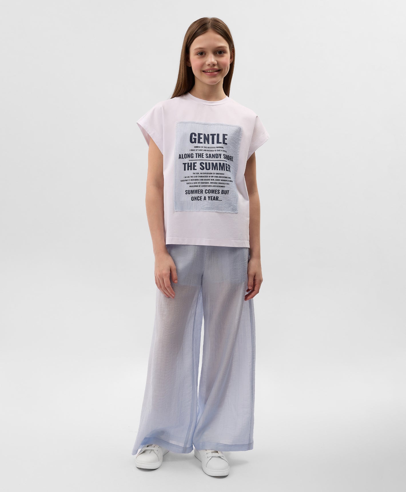 Gulliver White Short Sleeve T-Shirt for Girls - Junior
