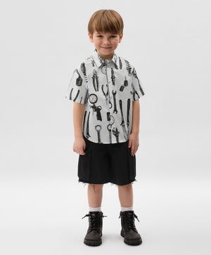 Gulliver White Short Sleeve Shirt for Boys - Mini