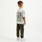 Gulliver Olive Short Sleeve T-Shirt for Boys with Print for Boy Mini-Expedition