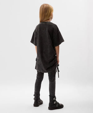 Gulliver Gray Short Sleeve Dress for Girls - Mini