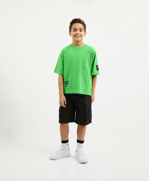 Gulliver Light Green Short Sleeve T-shirts for Boy Junior-Matrix