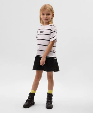 Gulliver White Short Sleeve Dress for Girls - Mini