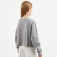 Gulliver Gray Cropped Long Sleeve T-shirt for Girl Junior-Arboretum