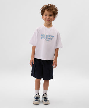 Gulliver White Short Sleeve T-Shirt for Boys - Mini