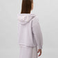 Gulliver White Hooded Sweatshirt With Zipper for Girls - Junior