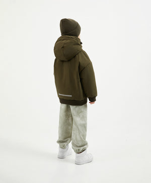 Gulliver  Khaki Hooded Bomber Jacket Boy Mini-Expedition