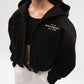 Gulliver Black Hooded Sweatshirt With Zipper for Girls - Junior