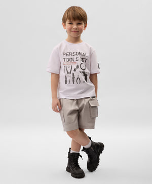 Gulliver White Short Sleeve T-Shirt for Boys - Mini