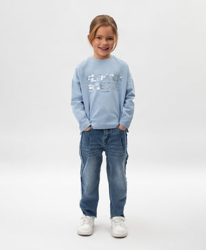 Gulliver Light Blue Long Sleeve T-Shirt for Girls - Mini