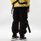Gulliver Black jogger pants for boys with a print and cargo pockets