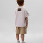 Gulliver White boys' T-shirt in a relaxed oversized fit made of organic cotton with a print