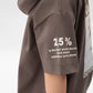 Gulliver Brown hooded T-shirt for boys in a relaxed oversized fit, made of organic cotton with a print