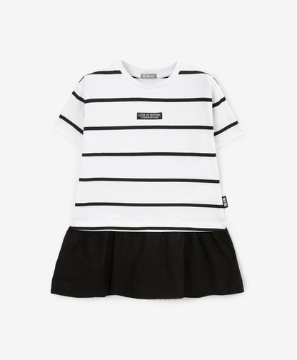 Gulliver White Short Sleeve Dress for Girls - Mini
