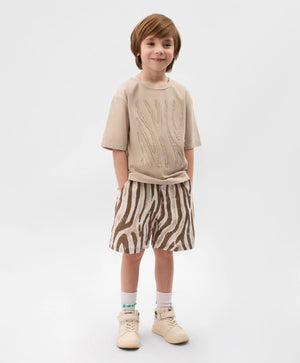 Gulliver Beige boys' T-shirt with shaped applique