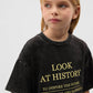 Gulliver Gray Short Sleeve Dress for Girls - Mini