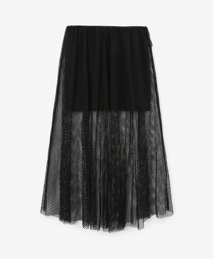 Gulliver Black Mid-Rise Maxi Mesh Skirt for Girl Junior-Ballet