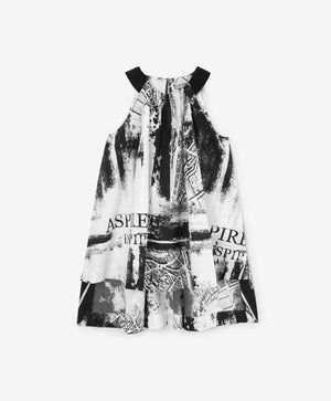 Gulliver Black And White Sundress for Girls - Mini