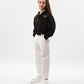 Gulliver Black Hooded Sweatshirt With Zipper for Girls - Junior