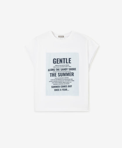 Gulliver White Short Sleeve T-Shirt for Girls - Junior