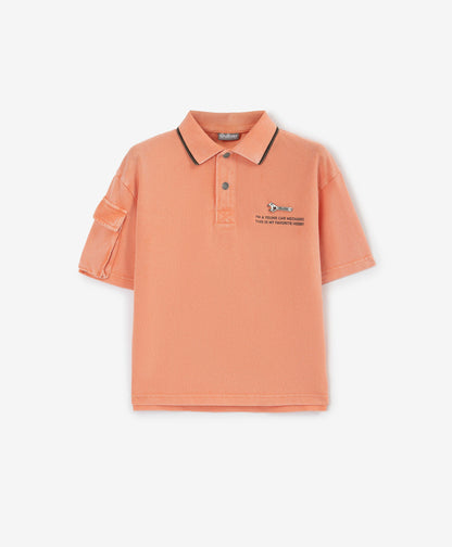 Gulliver Brick Short Sleeve Polo for Boys - Mini