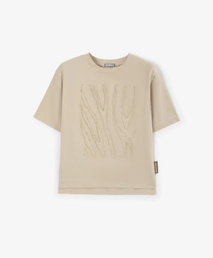 Gulliver Beige boys' T-shirt with shaped applique