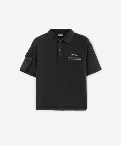 Gulliver Gray Short Sleeve Polo for Boys - Mini