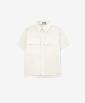 Gulliver White Short Sleeve Shirt for Boys - Mini
