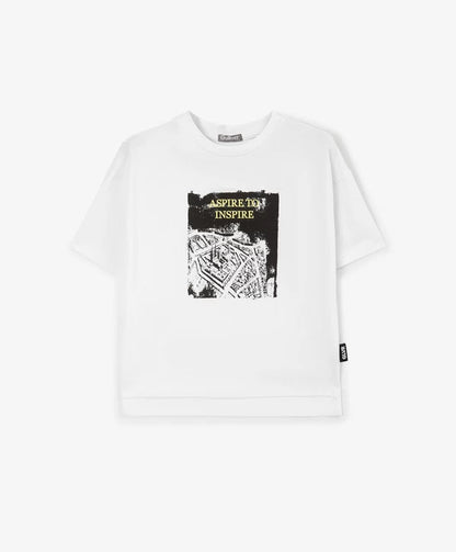 Gulliver White Short Sleeve T-Shirt for Girls - Mini