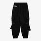 Gulliver Black jogger pants for boys with a print and cargo pockets