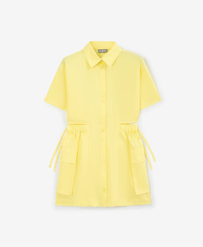 Gulliver Yellow Short Sleeve Dress for Girls - Mini
