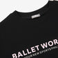 GulliverBlack Oversized Cropped Short Sleeve T-shirt for Girl Junior-Ballet