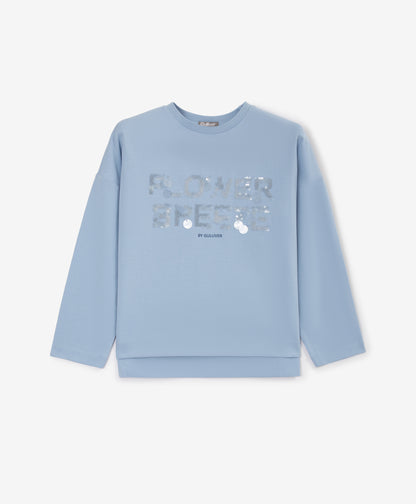 Gulliver Light Blue Long Sleeve T-Shirt for Girls - Mini