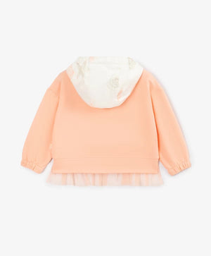 Gulliver Pink Hooded Sweatshirt With Zipper for Girls - Baby