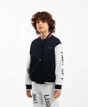 Gulliver Blue Jacket with Contrast Sleeves for Boy Junior-Transit