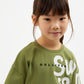 Gulliver Green Cropped Oversized T-Shirt for Girl Mini-Ecuador
