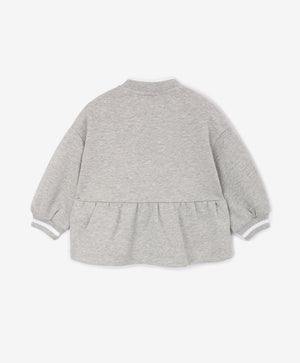 Gulliver Gray Lurex-Infused Sweatshirt for Baby Girls