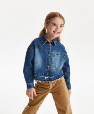 Gulliver Denim shirt Blue for Girls Mini - Irbis