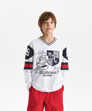Gulliver Long sleeve t-shirt White for Boys Junior-College