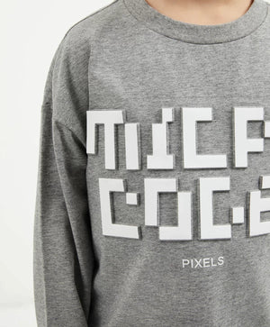 Gulliver Gray Long Sleeve Top Straight Fit for Boy Mini-Pixels