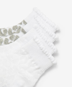 Gulliver Socks, set of 2 pairs White for Girls- Snow Leopard