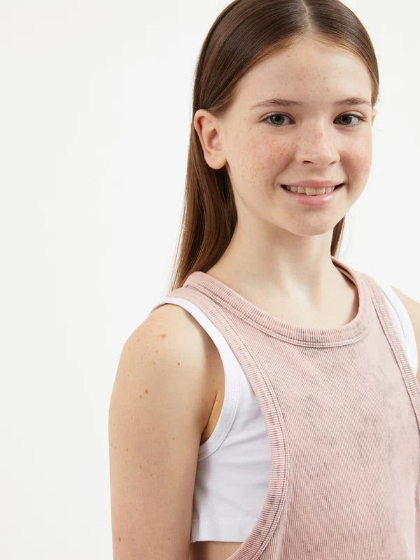 Gulliver Pink Layered Tank Top for Girl Junior-Ballet